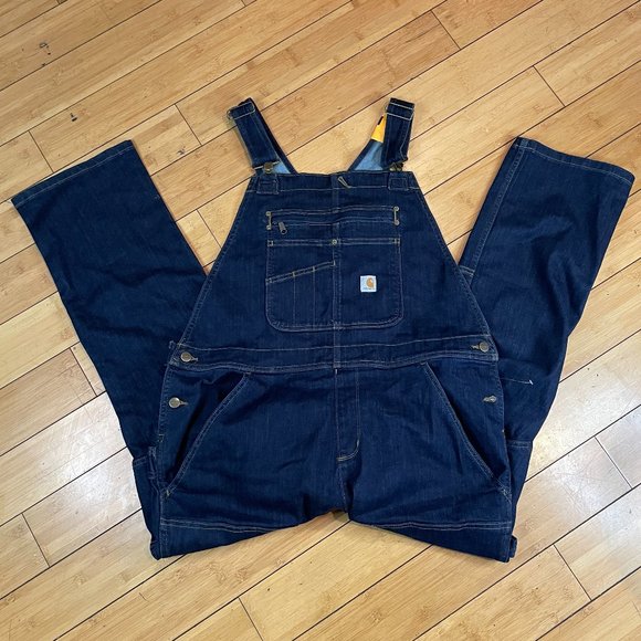 Carhartt Other - NWT Carhartt Denim Double Front Bib Overalls Woman Blue Woman Sz XL Short